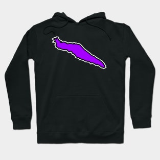 Simple Texada Island Silhouette in Purple - Solid Violet Colour - Texada Island Hoodie